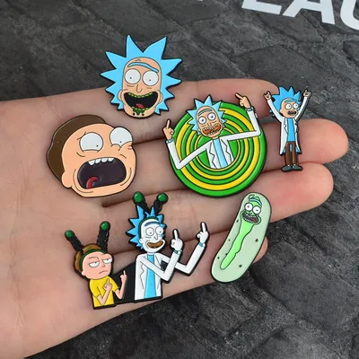 Button Pins Rick and Morty Enamel Brooch Button Pins Rick and Morty Enamel Brooch