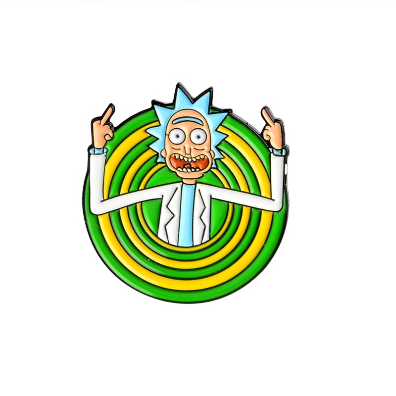 Button Pins Rick and Morty Enamel Brooch Button Pins Rick and Morty Enamel Brooch