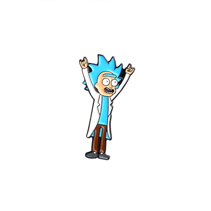 Button Pins Rick and Morty Enamel Brooch Button Pins Rick and Morty Enamel Brooch