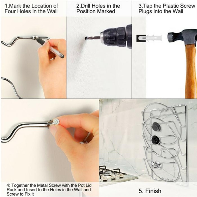 Cabinet Door Saucepan Lid Holder