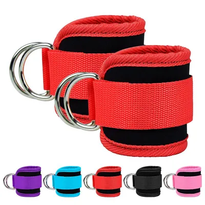 Cable Ankle Straps For Cable Machines Leg Exercises Double D-Ring Ankle Cuffs For Gym Workouts Glutes Legs Strength