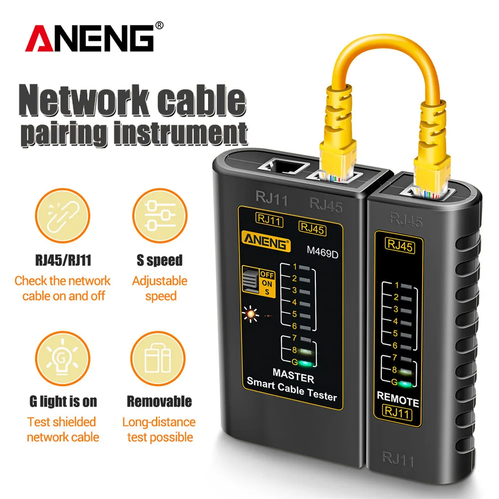 Cable lan tester Network Cable Tester RJ45 RJ11 RJ12 CAT5 UTP LAN Cable Tester Networking Tool Network Repair