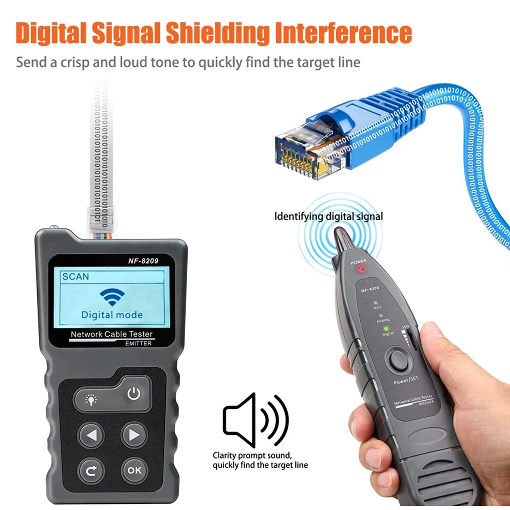 Cable Tracker Lan Display Measure Tester Network Tools LCD Display Measure Length Wiremap Tester with Flashlight Cable Tracker Lan Display Measure Tester Network Tools LCD Display Measure Length Wiremap Tester with Flashlight