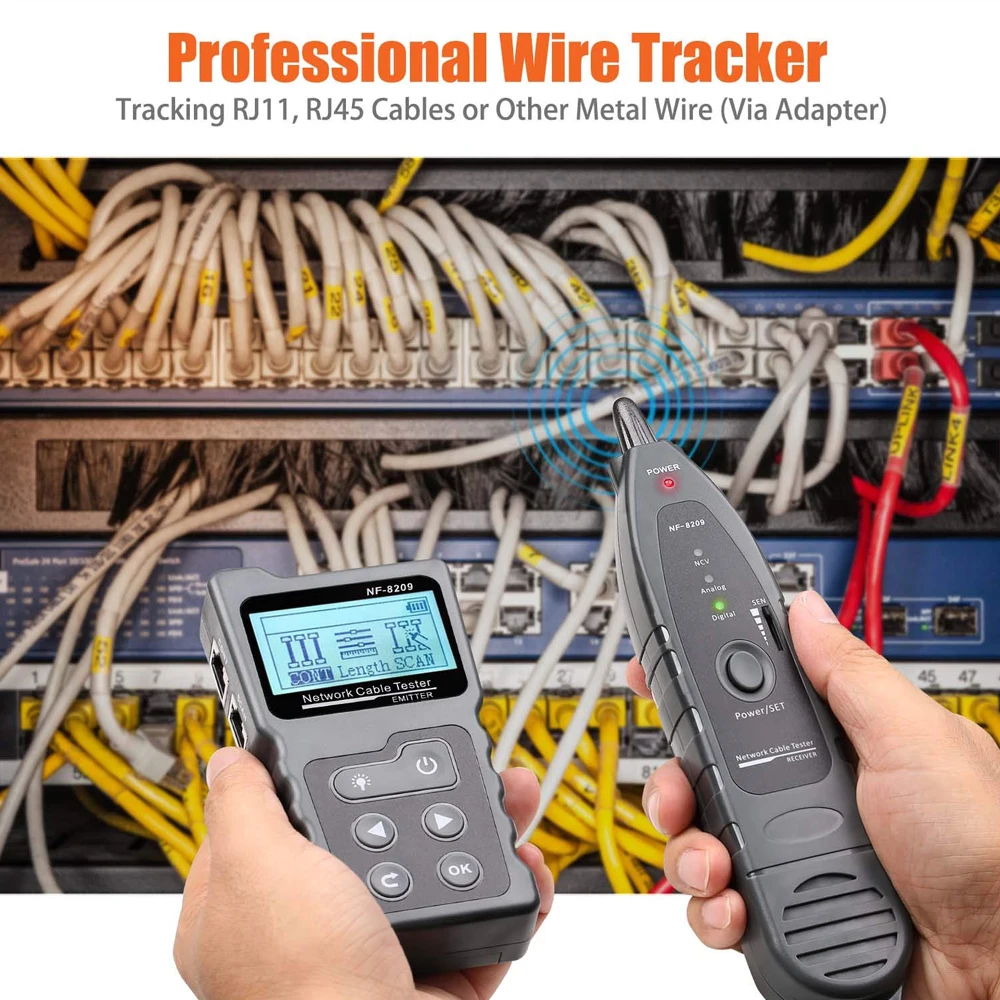 Cable Tracker Lan Display Measure Tester Network Tools LCD Display Measure Length Wiremap Tester with Flashlight Cable Tracker Lan Display Measure Tester Network Tools LCD Display Measure Length Wiremap Tester with Flashlight