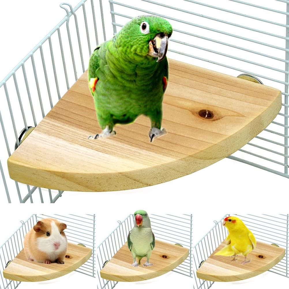 Cage Wooden Flat Perch for Birds