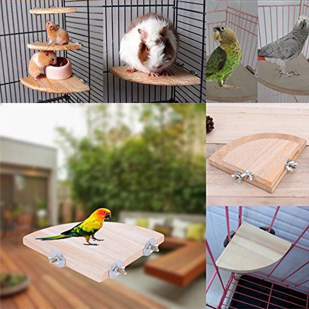 Cage Wooden Flat Perch for Birds Cage Wooden Flat Perch for Birds