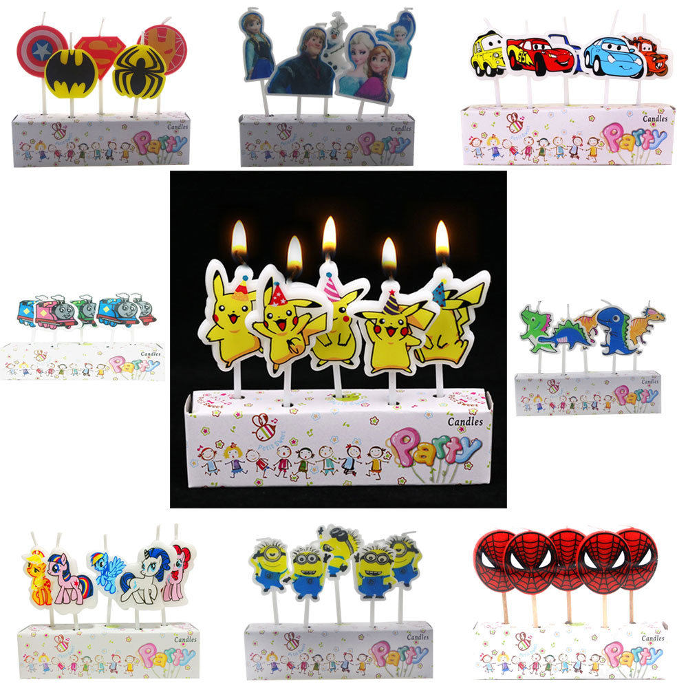 Cake Candles Cartoon Design 5pcs/set