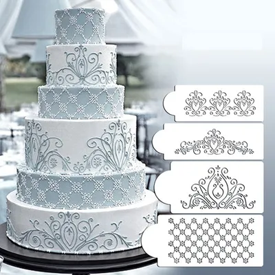 Cake Decorating Stencils Set (4 Pcs) Cake Decorating Stencils Set (4 Pcs)