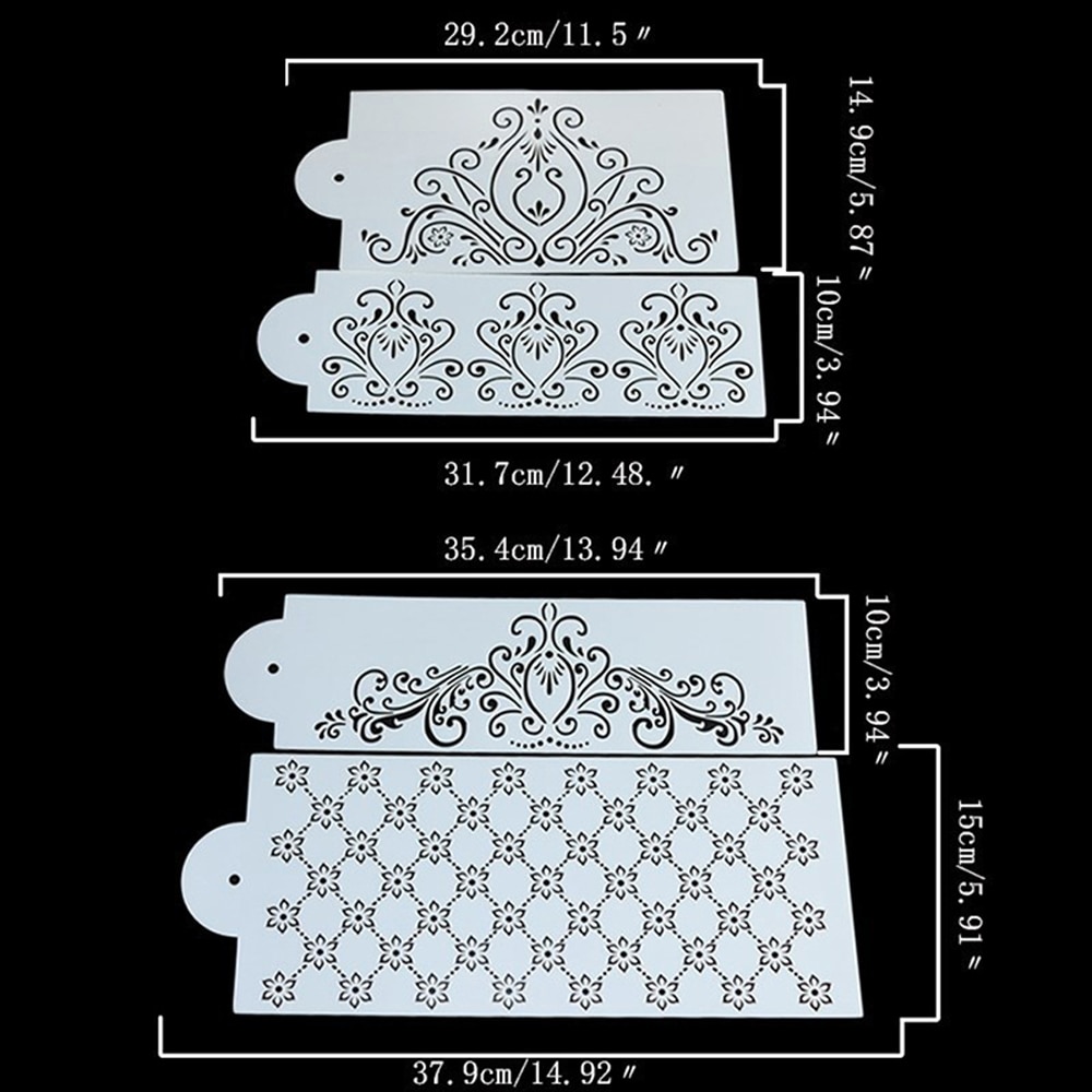 Cake Decorating Stencils Set (4 Pcs) Cake Decorating Stencils Set (4 Pcs)