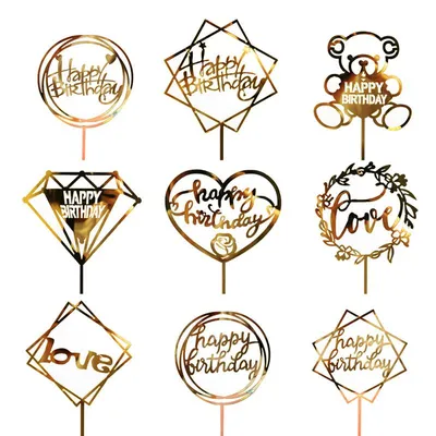 Cake Pick Acrylic Cake Topper Cake Pick Acrylic Cake Topper