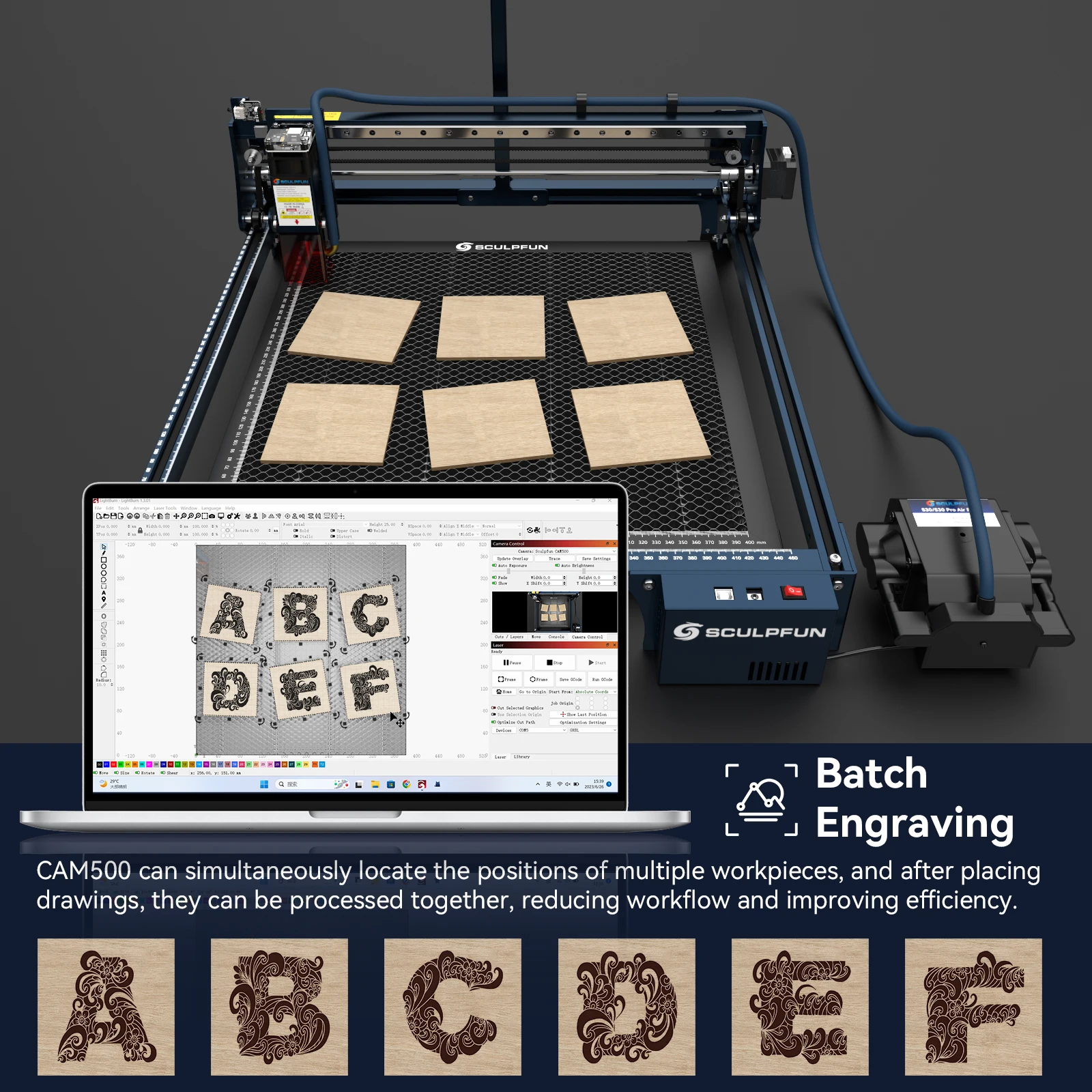 Camera 5MP Pixel 120° Wide-angle Lens with for Sculpfun Ultra series Laser Engravers