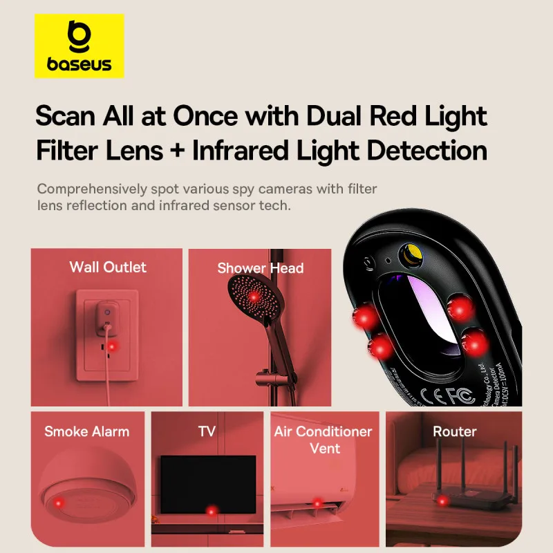 Camera Detector Intelligent Hidden Camera Signal Detector Rechargeable Hanging Security Alarm Protection Detector Camera Detector Intelligent Hidden Camera Signal Detector Rechargeable Hanging Security Alarm Protection Detector