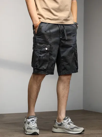 Camo Cargo Shorts for Men with Drawstring Camo Cargo Shorts for Men with Drawstring