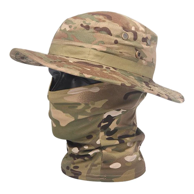 Camouflage Boonie Cap Balaclava Hat Suit Foldable Soft Hat Outdoor Hunting Fishing Wide Brimmed Hat Sunscreen Caps Camouflage Boonie Cap Balaclava Hat Suit Foldable Soft Hat Outdoor Hunting Fishing Wide Brimmed Hat Sunscreen Caps