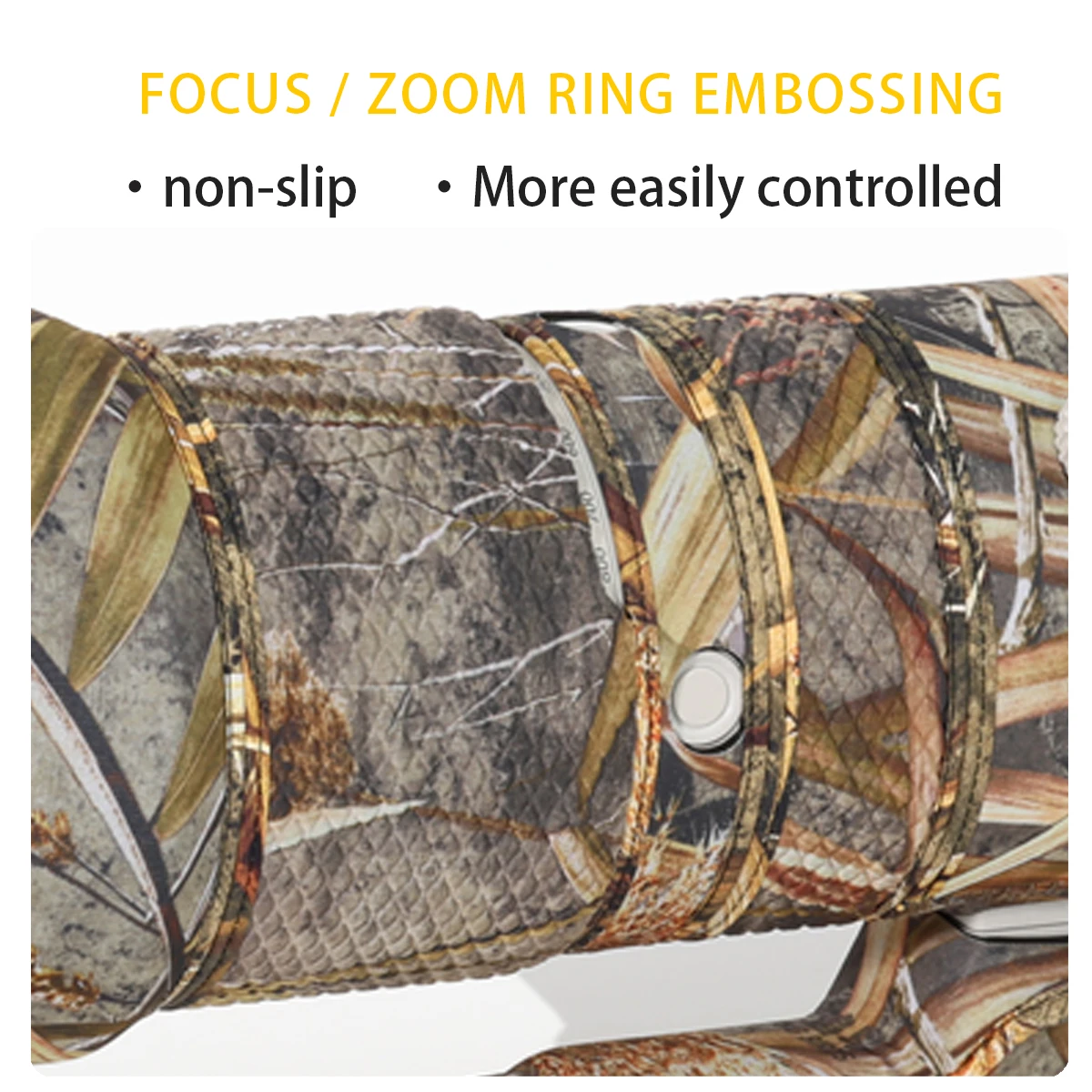 Camouflage Lens Coat for CANON RF 200 800 mm F 6.3-9 IS USM Elastic Waterproof and Rainproof Lens Protective Cover