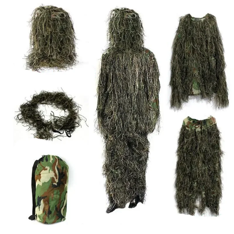 Camouflage Suit 3D Withered Grass Ghillie Set, 5-piece Hunting Suit Camouflage Suit 3D Withered Grass Ghillie Set, 5-piece Hunting Suit