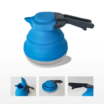 Camping 1200ml Silicone Foldable Kettle