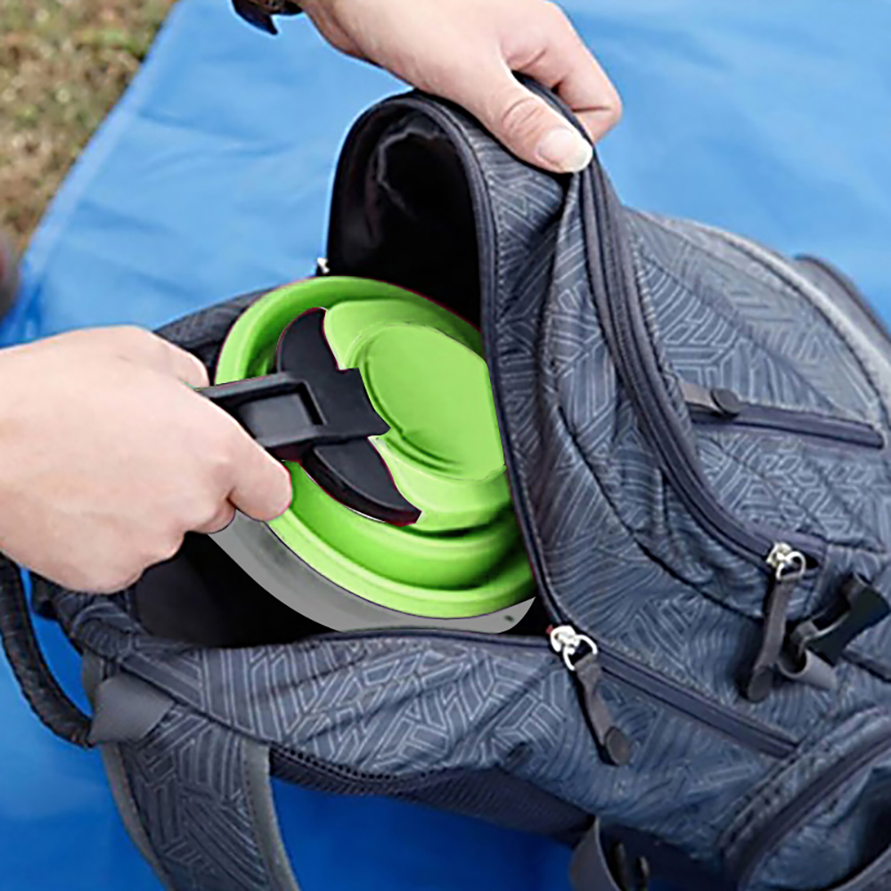 Camping 1200ml Silicone Foldable Kettle
