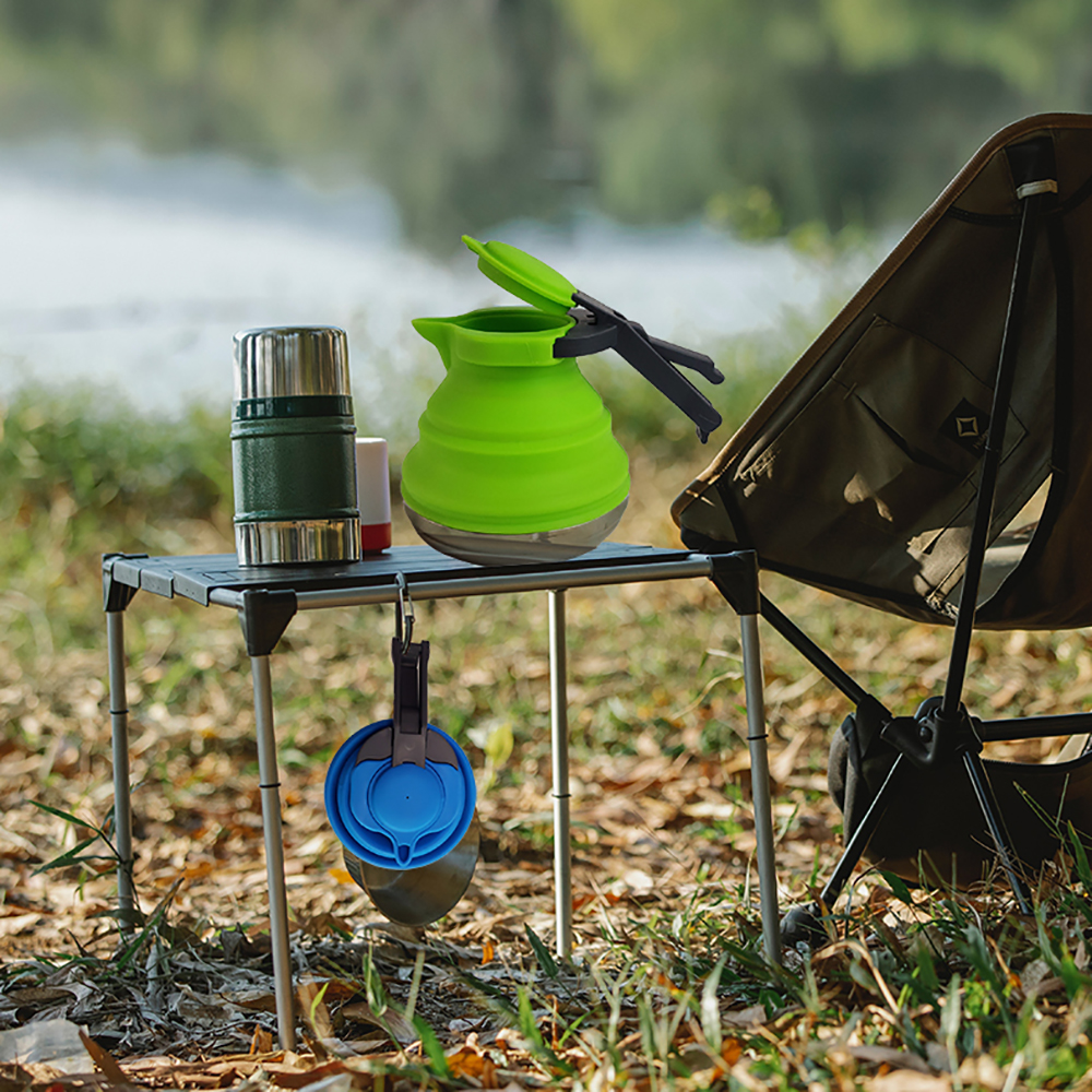 Camping 1200ml Silicone Foldable Kettle