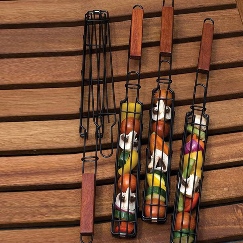 Camping barbecue BBQ Grilling Basket Charcoal grill Outdoors Grill tools Portable Nonstick Roasting meat accessories Camping barbecue BBQ Grilling Basket Charcoal grill Outdoors Grill tools Portable Nonstick Roasting meat accessories