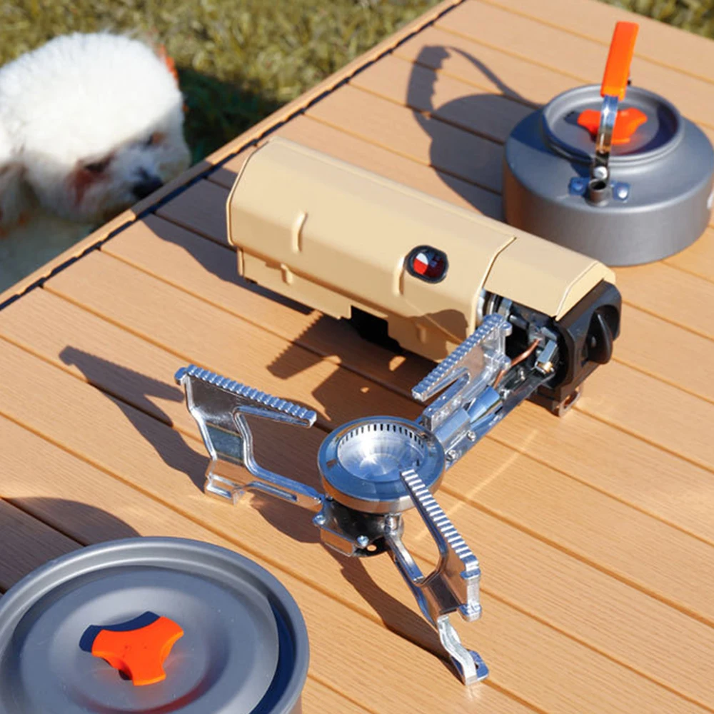 Camping Cassette Stove 2670W Portable Folding Gas Stove Outdoor Hiking BBQ Travel Cooking Grill Cooker Gas Burner
