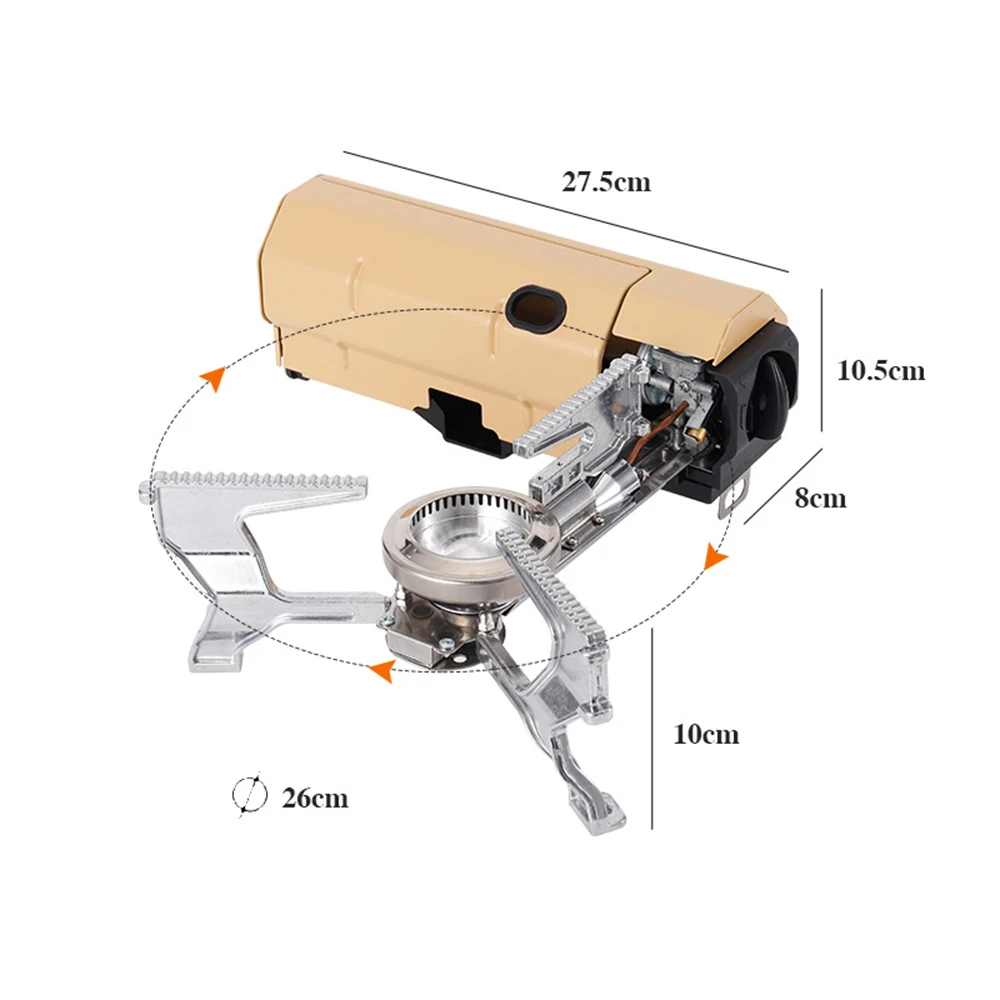 Camping Cassette Stove 2670W Portable Folding Gas Stove Outdoor Hiking BBQ Travel Cooking Grill Cooker Gas Burner