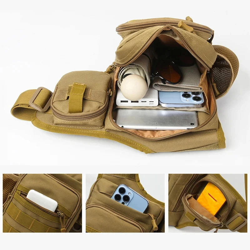 Camping Climbing Bag Chest Pouch For Men Cycling Hiking Travel Outdoor Sport Tactical Crossbody Molle Fishing Waist