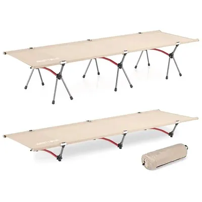 Camping Cot Portable Folding Bed Ultralight Aluminum Alloy Sleeping Cot for Outdoor Hiking Backpacking Travel