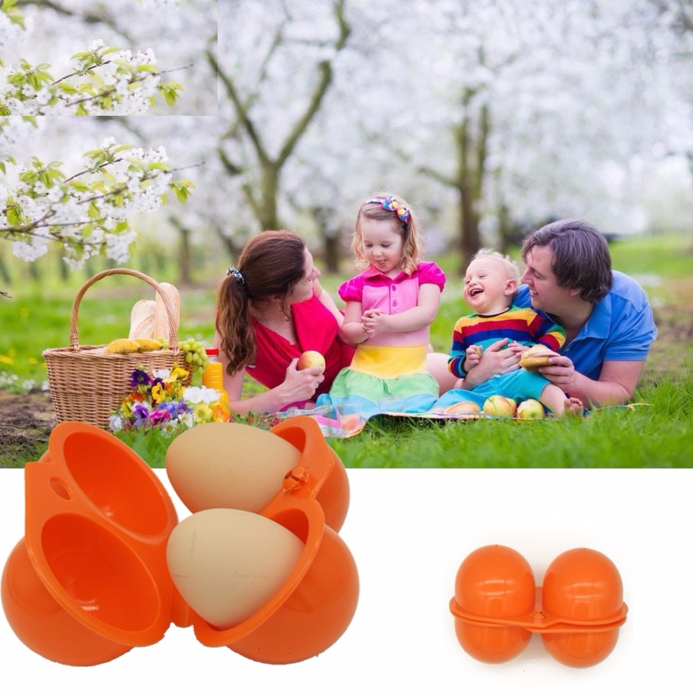 Camping Egg Container Two Slot Box