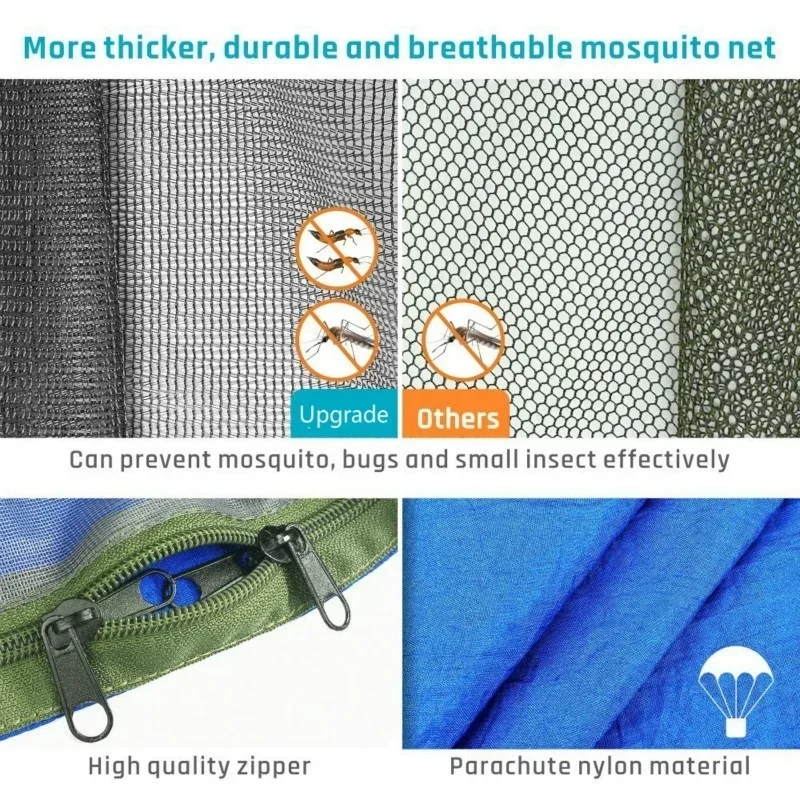 Camping Hammock with Mosquito Net Pop-Up Light Portable Outdoor Parachute Hammocks Swing Sleeping Hammock Camping Stuff Camping Hammock with Mosquito Net Pop-Up Light Portable Outdoor Parachute Hammocks Swing Sleeping Hammock Camping Stuff