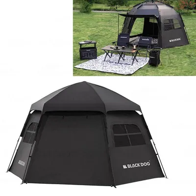 Camping Hexagon Automatic Tent 12.5㎡ Large Space 3 Window One-touch Tourist Tent Waterproof PU3000+