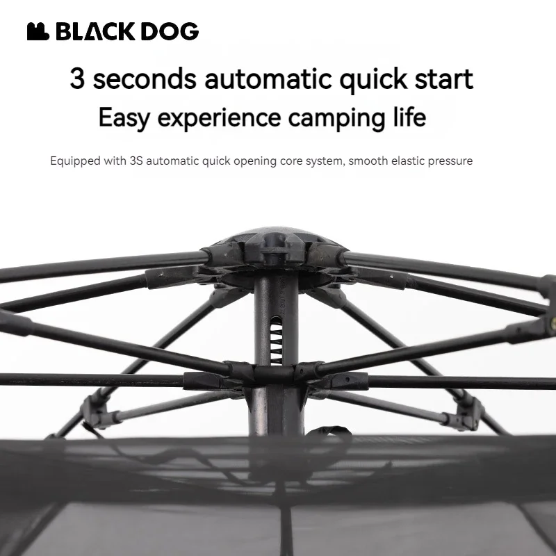 Camping Hexagon Automatic Tent 12.5㎡ Large Space 3 Window One-touch Tourist Tent Waterproof PU3000+