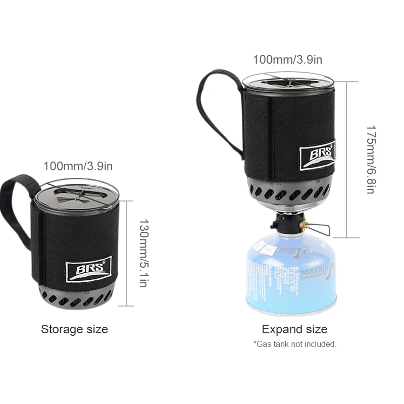 Camping Integrated Heat Collecting Pot Burner Ultralight Portable Hiking Furnace Outdoor Cooking Backpacking Stove Camping Integrated Heat Collecting Pot Burner Ultralight Portable Hiking Furnace Outdoor Cooking Backpacking Stove