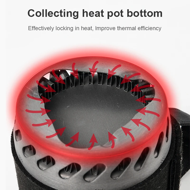 Camping Integrated Heat Collecting Pot Burner Ultralight Portable Hiking Furnace Outdoor Cooking Backpacking Stove Camping Integrated Heat Collecting Pot Burner Ultralight Portable Hiking Furnace Outdoor Cooking Backpacking Stove
