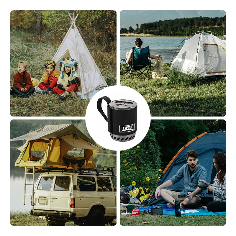 Camping Integrated Heat Collecting Pot Burner Ultralight Portable Hiking Furnace Outdoor Cooking Backpacking Stove Camping Integrated Heat Collecting Pot Burner Ultralight Portable Hiking Furnace Outdoor Cooking Backpacking Stove