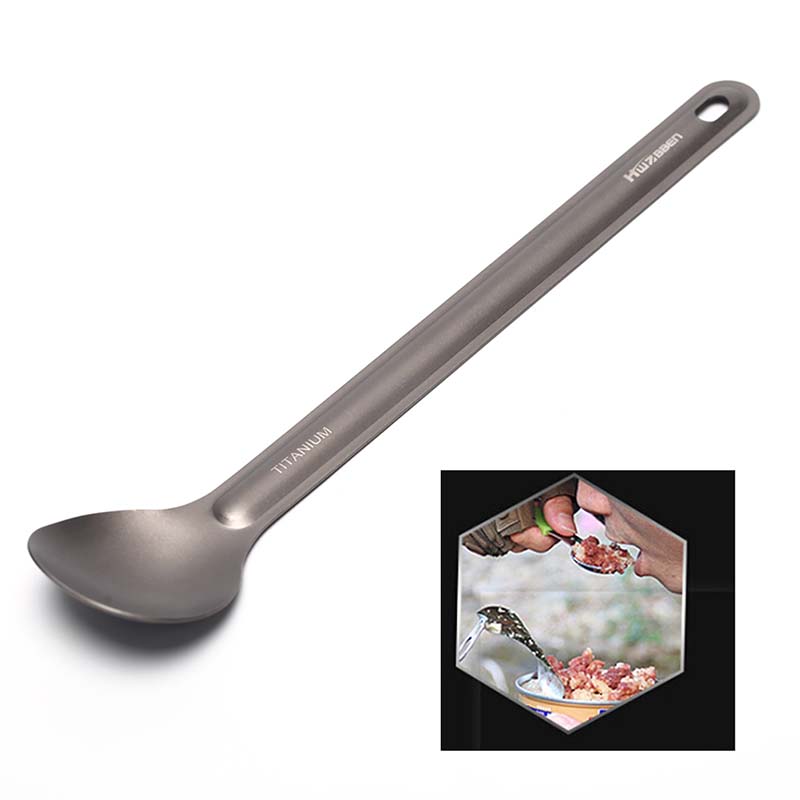 Camping Long Handle Titanium Spoon