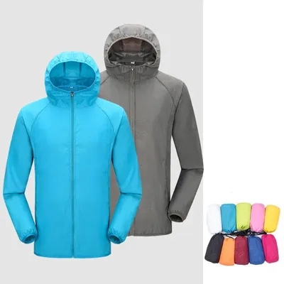 Camping Rain Jacket Men Women Waterproof Sun Protection Clothing Fishing Hunting Clothes Quick Dry Skin Windbreaker