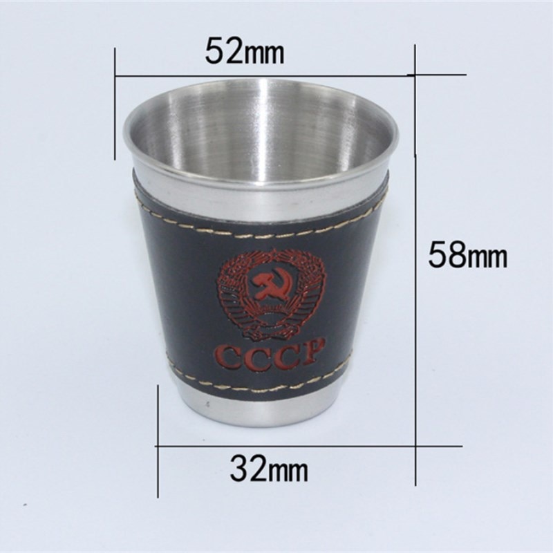 Camping Shot Glass with Leather Pouch (4 pcs) Camping Shot Glass with Leather Pouch (4 pcs)