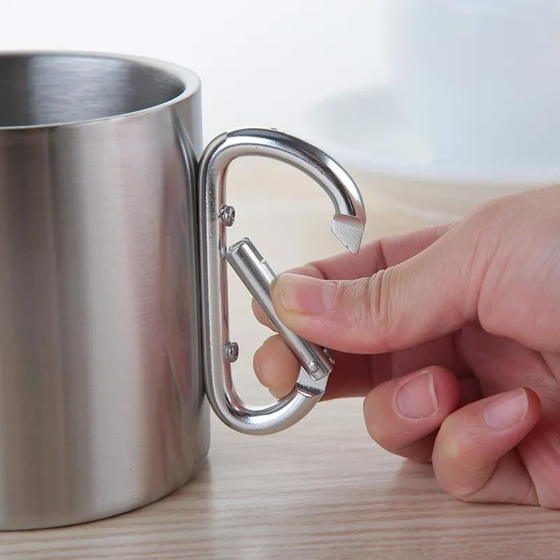 Camping Stainless Steel Carabiner Mug Camping Stainless Steel Carabiner Mug