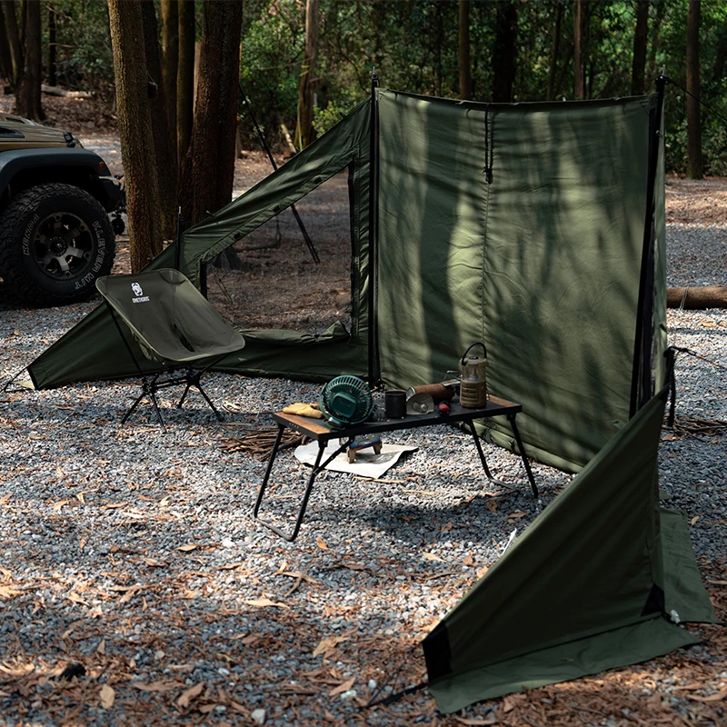 Camping Tarp Survivalist Heavy Duty Terylene Cotton Wind Tarp Sun Shelter Outdoor Cooking Tarp Tent Accessory