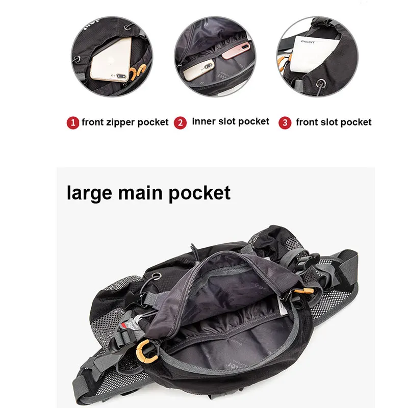 Camping Waist Chest Bag Outdoor Nylon Shoulder Bag Crossbody Travel Cycling Bicycle Riding Running Handbags Climbing