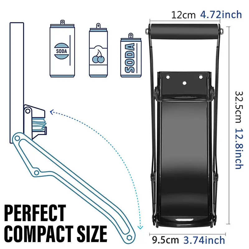 Can Crushers for Recycling 16 oz Heavy Duty Metal Can Crusher Wall Mounted Soda & Beer Can Smasher for Recycling w