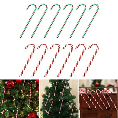 Candy Cane Christmas Decorations (6Pcs) Candy Cane Christmas Decorations (6Pcs)