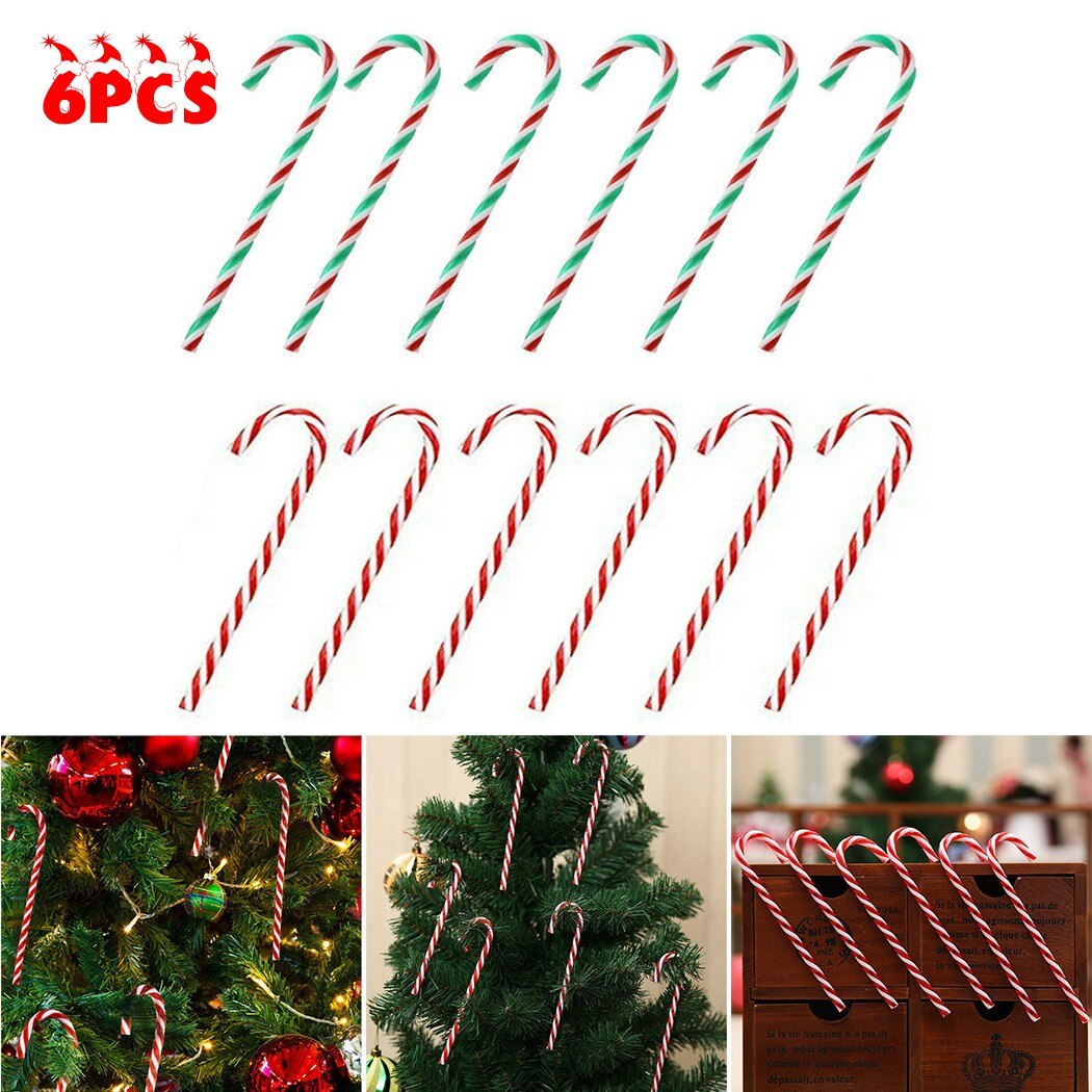 Candy Cane Christmas Decorations (6Pcs) Candy Cane Christmas Decorations (6Pcs)