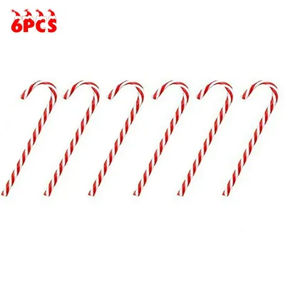 Candy Cane Christmas Decorations (6Pcs) Candy Cane Christmas Decorations (6Pcs)