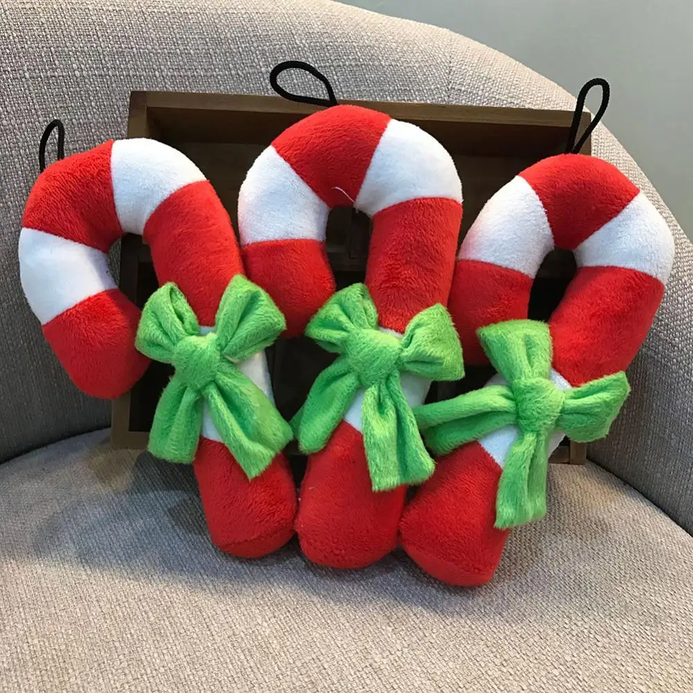 Candy Cane Dog Toy