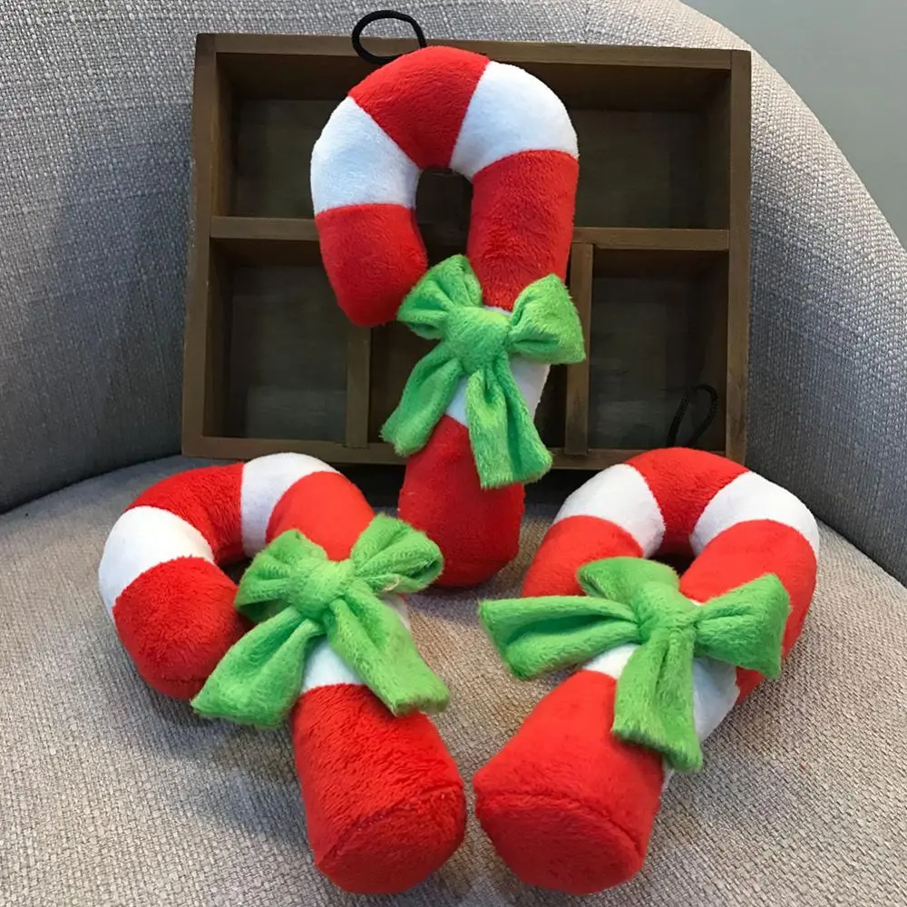 Candy Cane Dog Toy