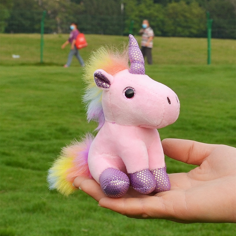 Candy Color Unicorn Plush Keychain