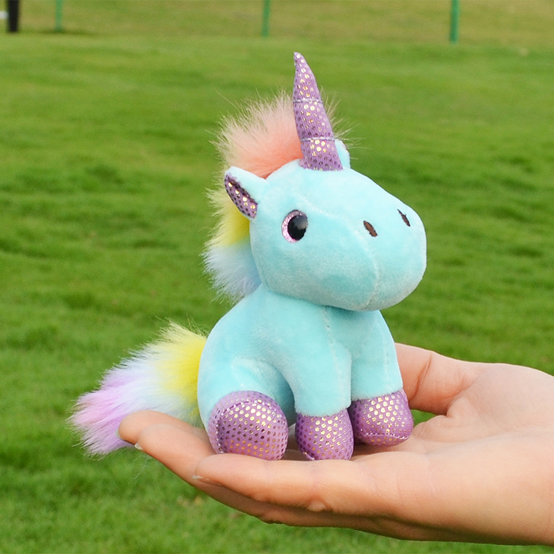 Candy Color Unicorn Plush Keychain