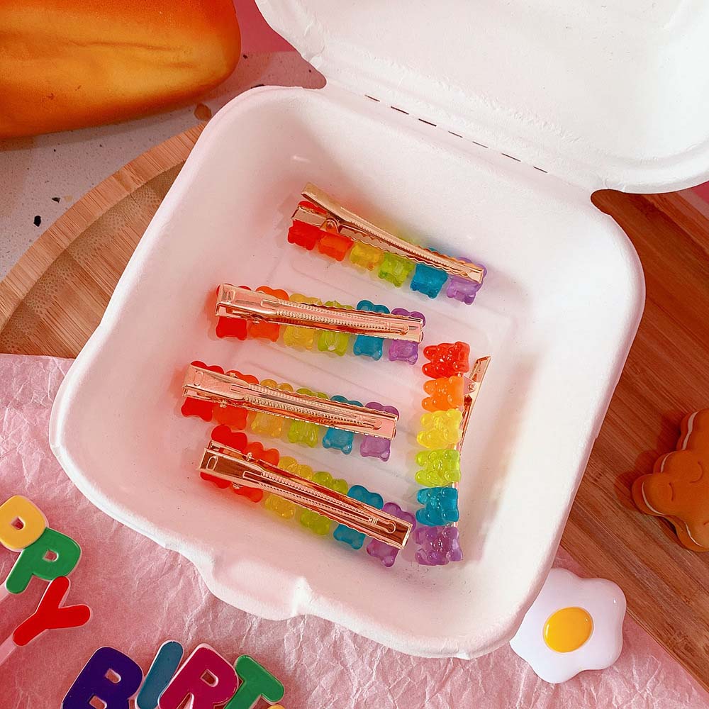 Candy Colored Gummy Bear Hair Clip